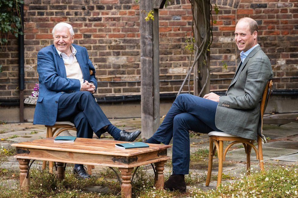 Príncipe William y David Attenborough