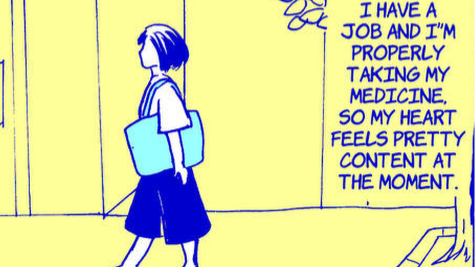 Kobayashi walking through the corridor of an office in a scene of Diary of My Daily Failures