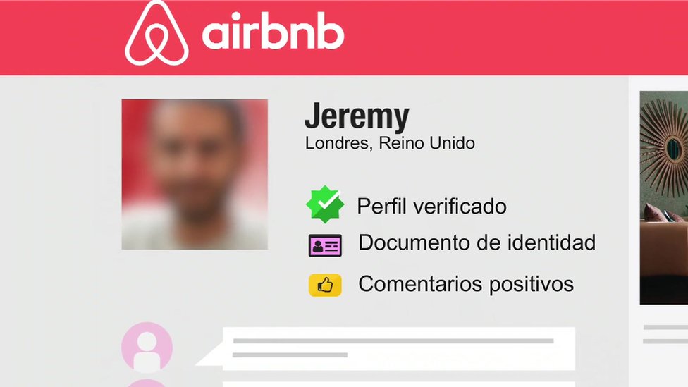 El perfil parecía "verificado", pero no lo era. Airbnb