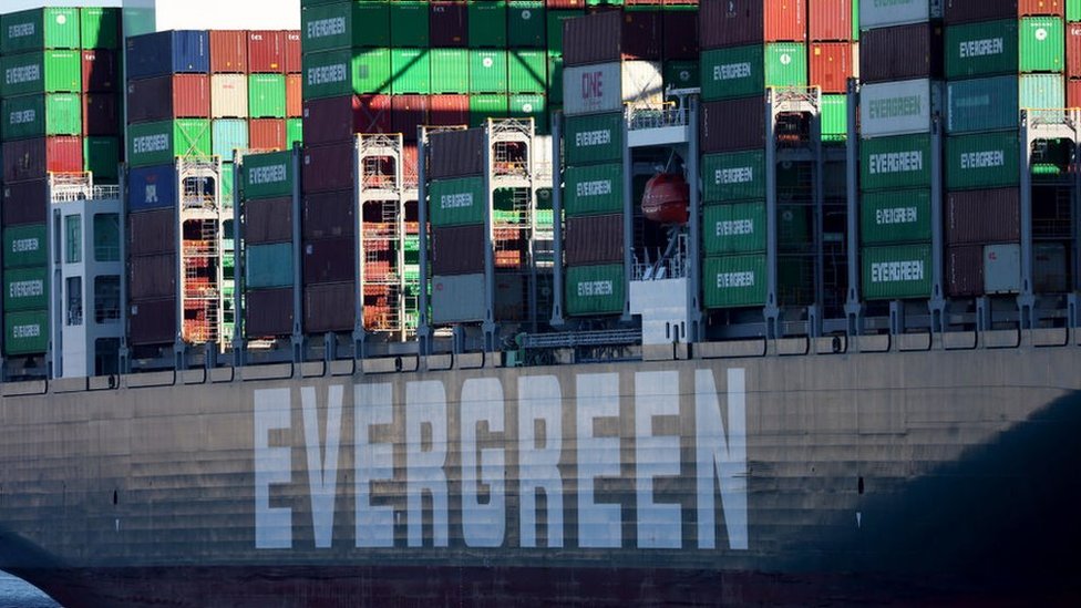 Evergreen shipping container