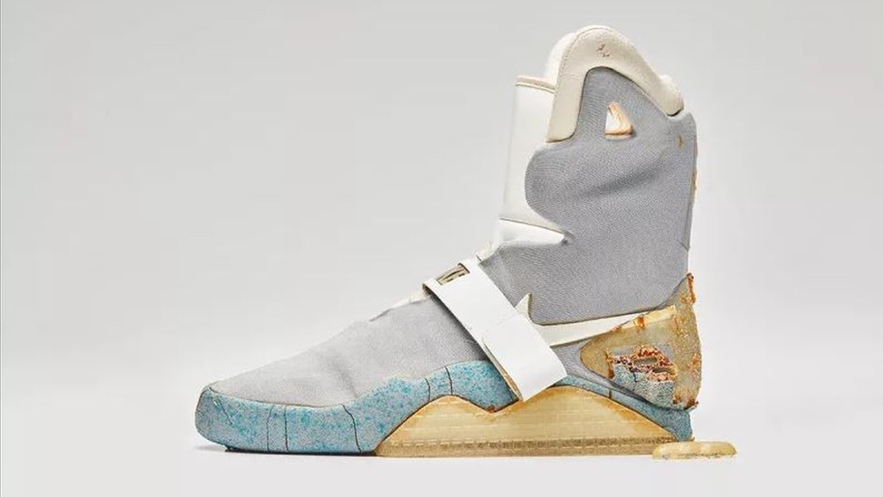 Back to the Future shoe sells for nearly $100k - BBC News حليب الطائي