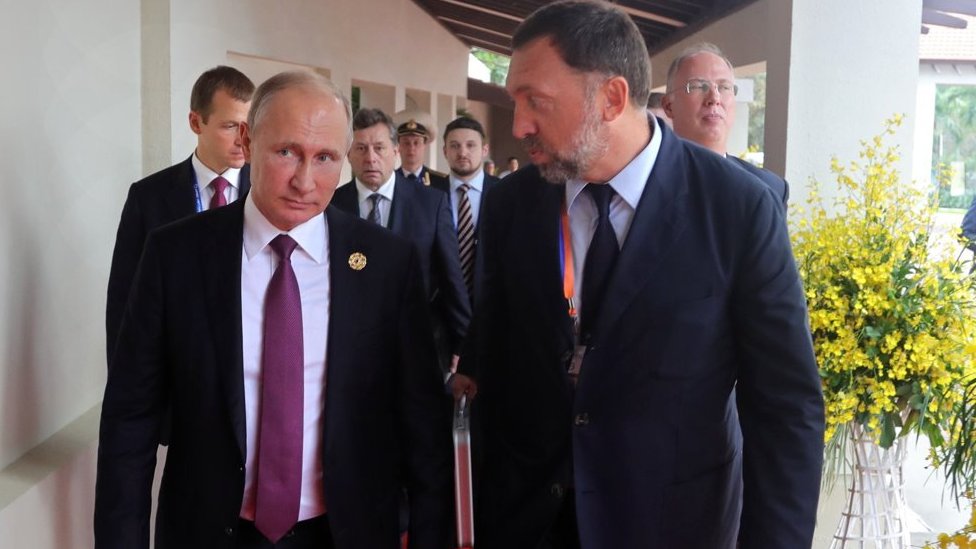 Oleg Deripaska with Vladimir Putin in 2017