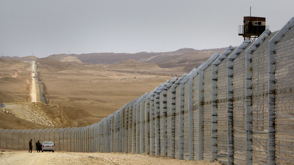 Valla fronteriza de Israel y Egipto