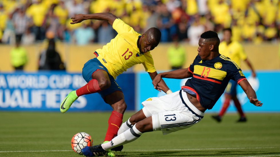 Mina suele imponer su físico en duelos hombre a hombre en el campo. Yerry Mina