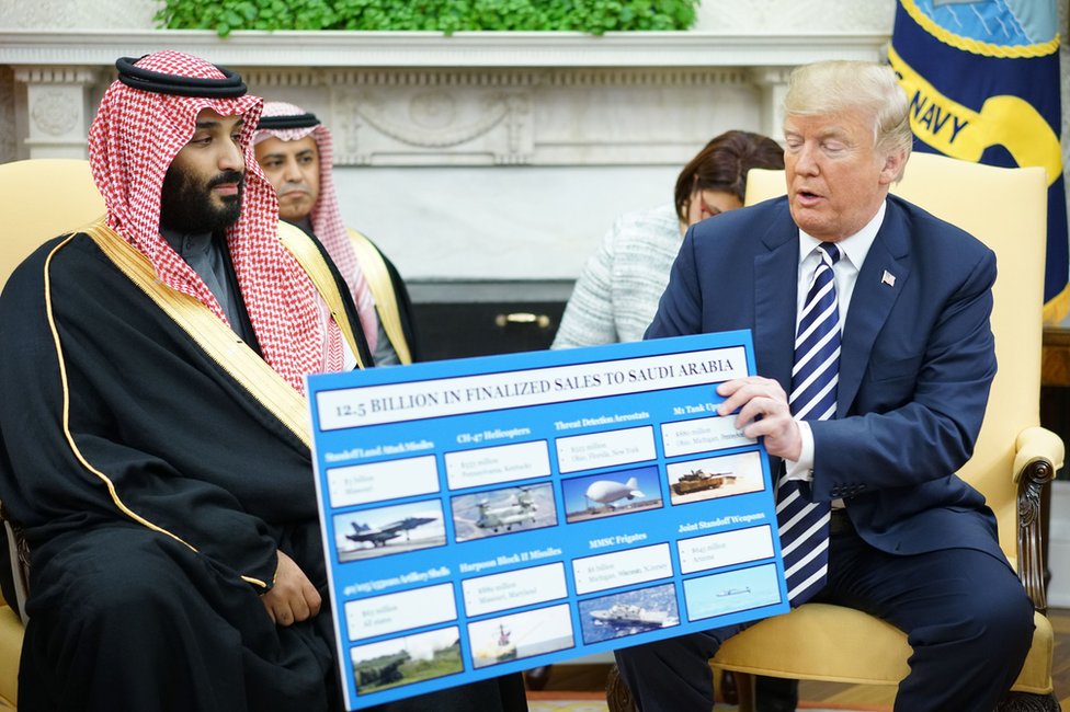 Suudi Arabistan Veliaht Prensi Muhammed bin Selman ve ABD Başkanı Donald Trump