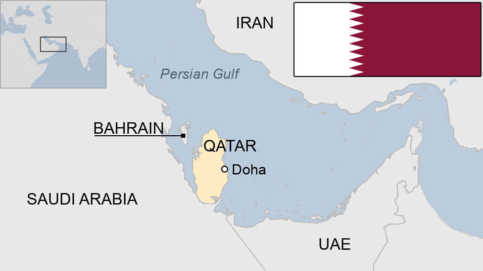 qatar world map