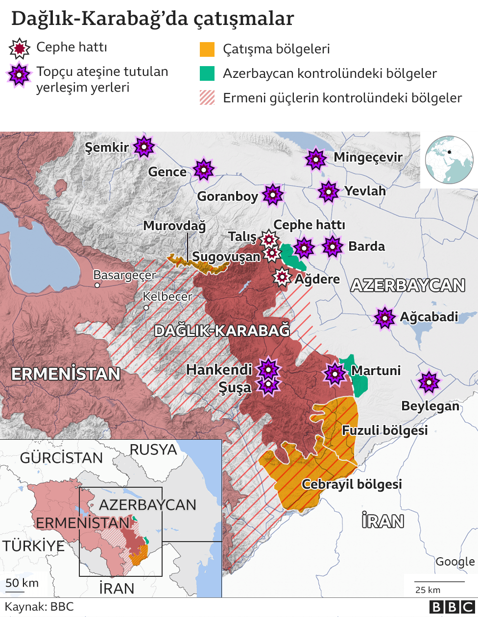 Dağlık Karabağ haritası