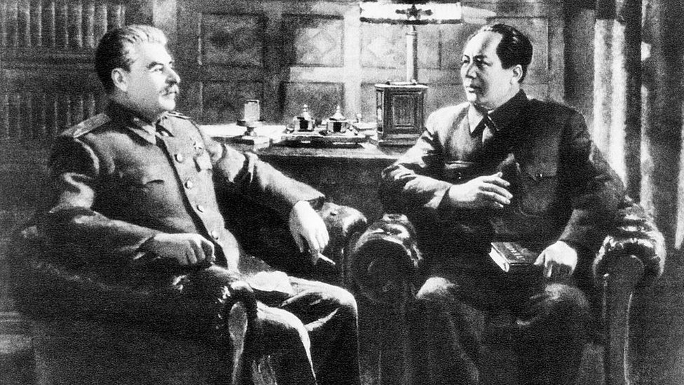Josef Stalin y Mao Zedong.