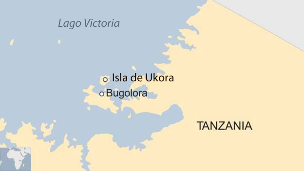 Mapa del Lago Victoria, Tanzania