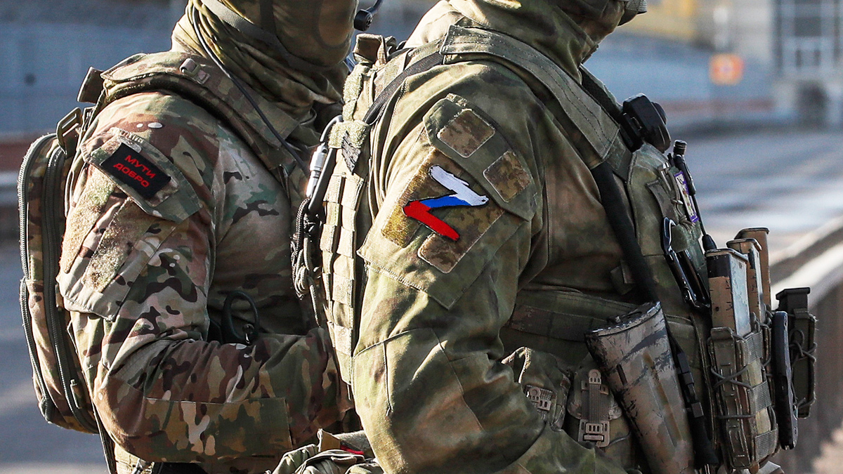 在烏克蘭赫爾松附近的俄羅斯士兵，2022年5月20日