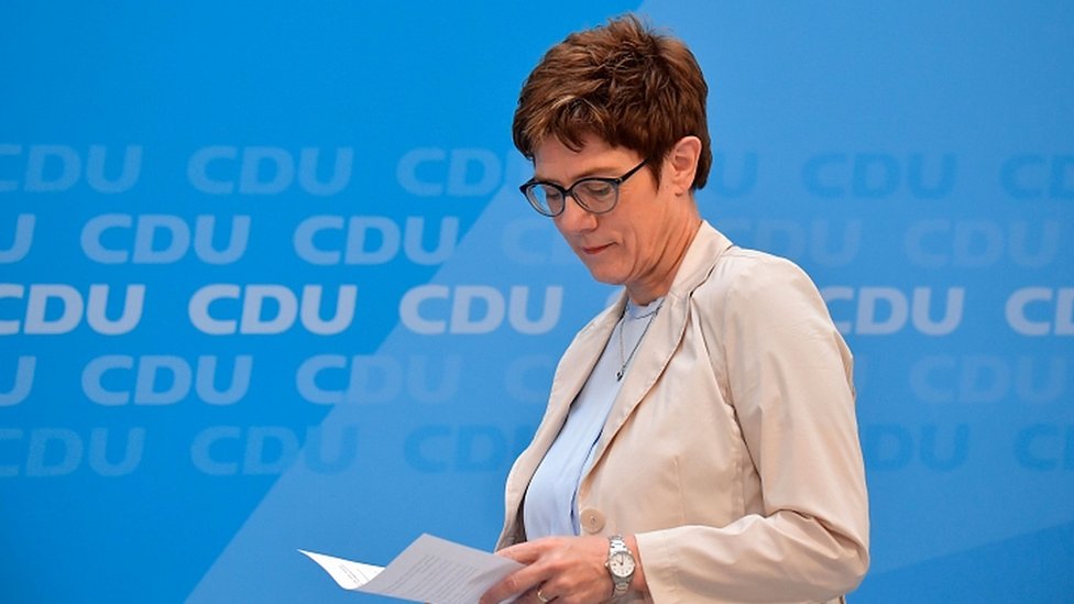 Аннегрет Крамп-Карренбауэр, лидер консервативной партии Германии ХДС, 2 июня 2019 г.