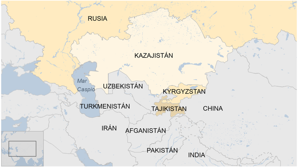 Mapa de Asia Central