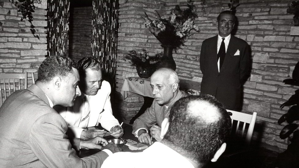 Zvanični razgovori Tito, Neser i Nehru, Vanga, Brioni, 18.07.1956