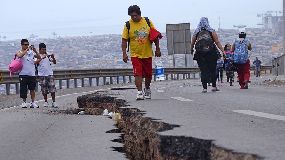 A crack in Chile after the 2014 Iquique earthquake