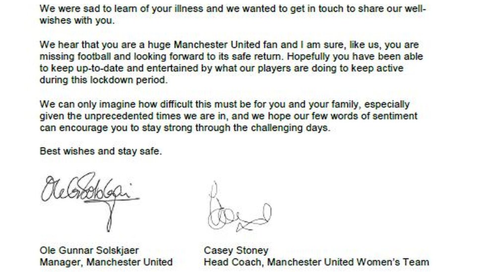 Coronavirus Grandfather S Recovery Boosted By Man Utd Messages Bbc News