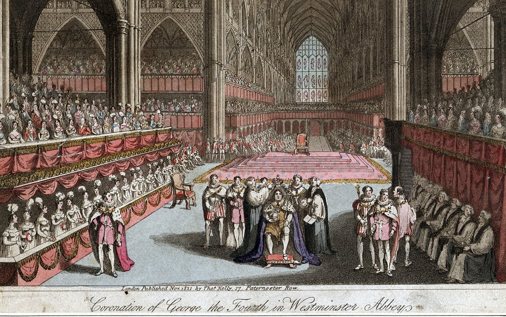Coronación de Jorge IV (1762 - 1880), en Westminster Abbey.