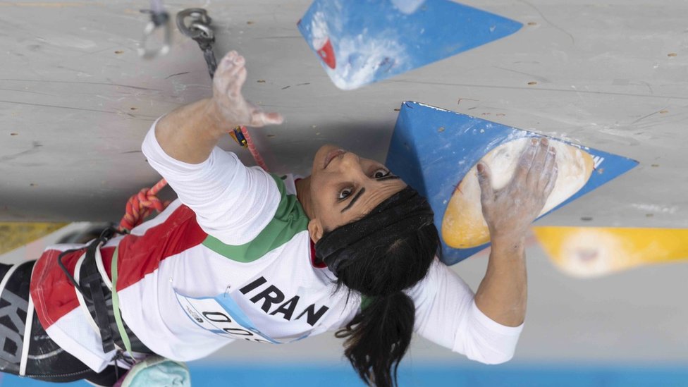 Elnaz Rebaki competes at Women's Boulder & Lead final in Seoul, Korea - (16 October 2022)