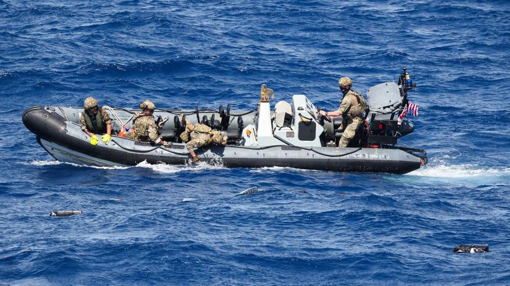 Royal Navy warship HMS Trent seizes cocaine in Caribbean