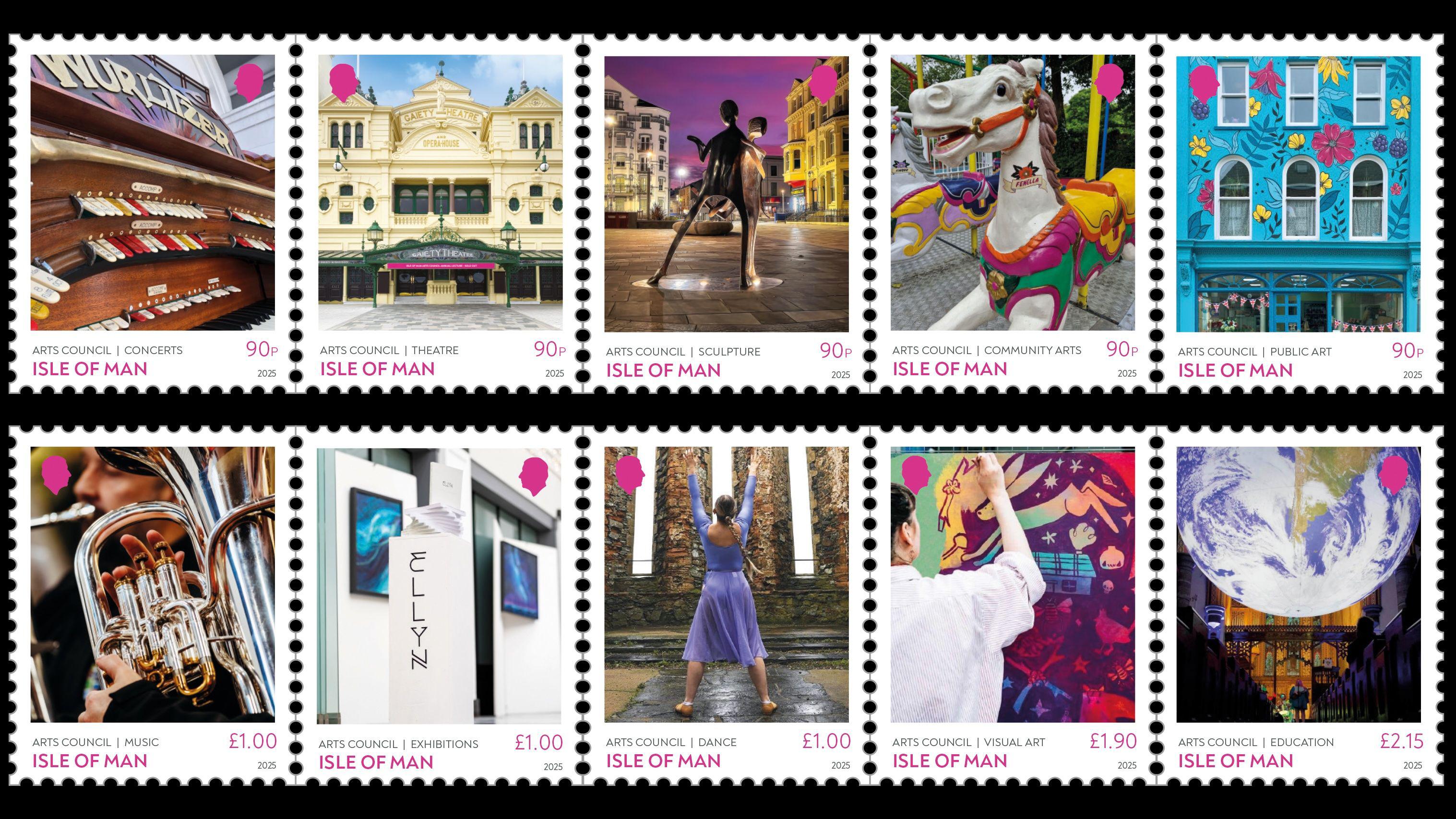 Stamp collection marks Isle of Man Arts Council's 60th birthday