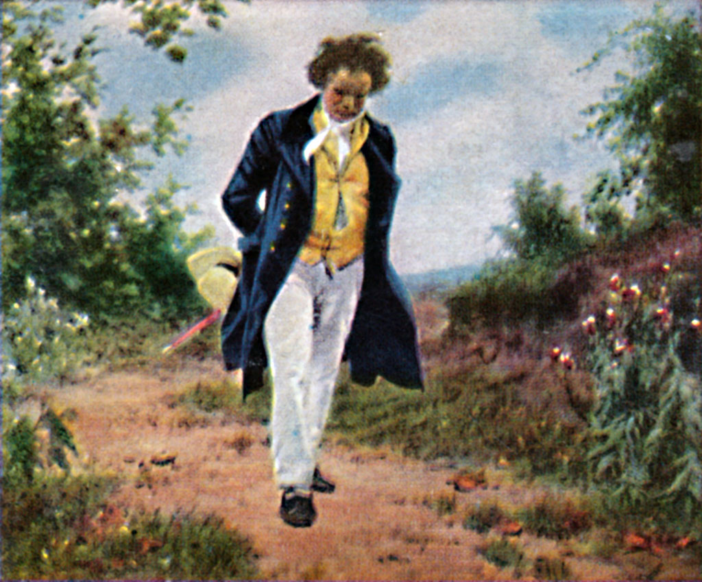 Beethoven pintado por el artista vienés Julius Schmid (1854-1934).