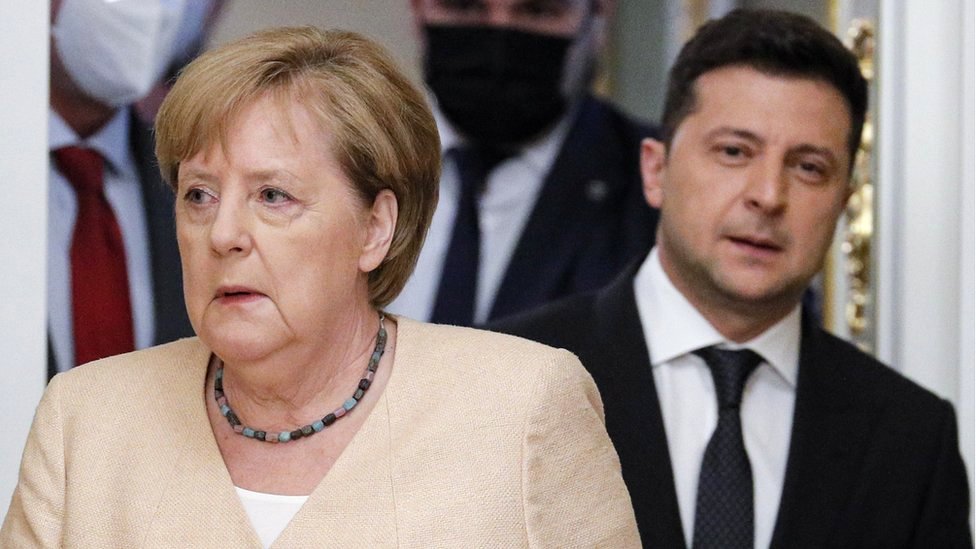 Nemačka kancelarka Angela Merkel i Vladimir Zelenski, predsednik Ukrajine