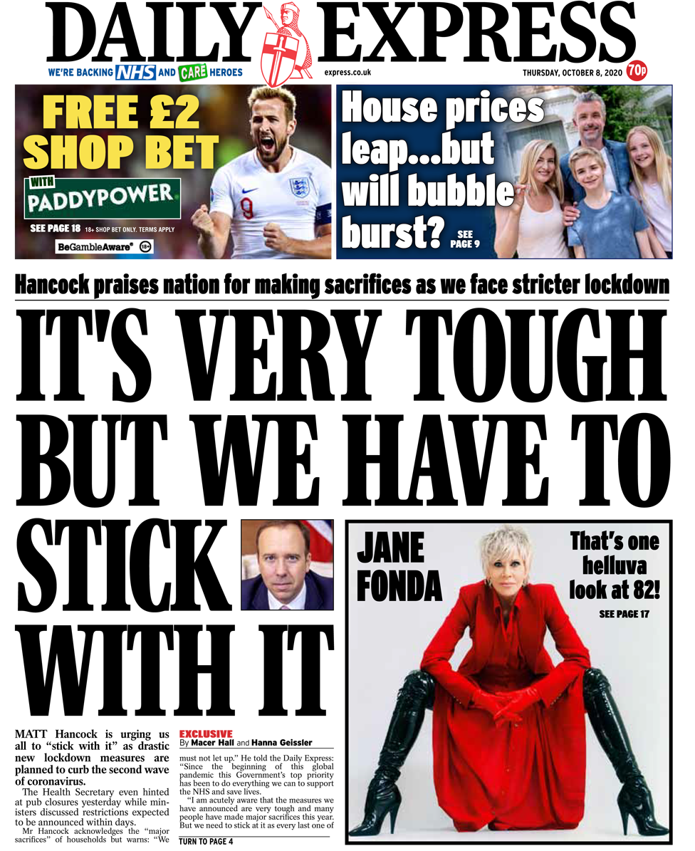 Daily Express front page
