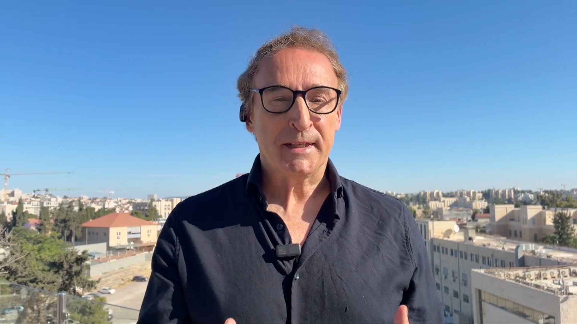 Sirens and booms heard as BBC reports from Jerusalem