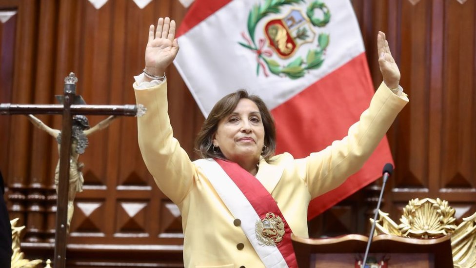 La presidenta de Perú Dina Boluarte