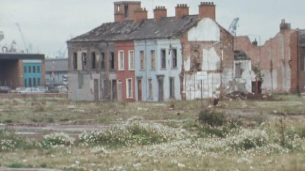 Sailortown в 1974 году, когда территория была снесена