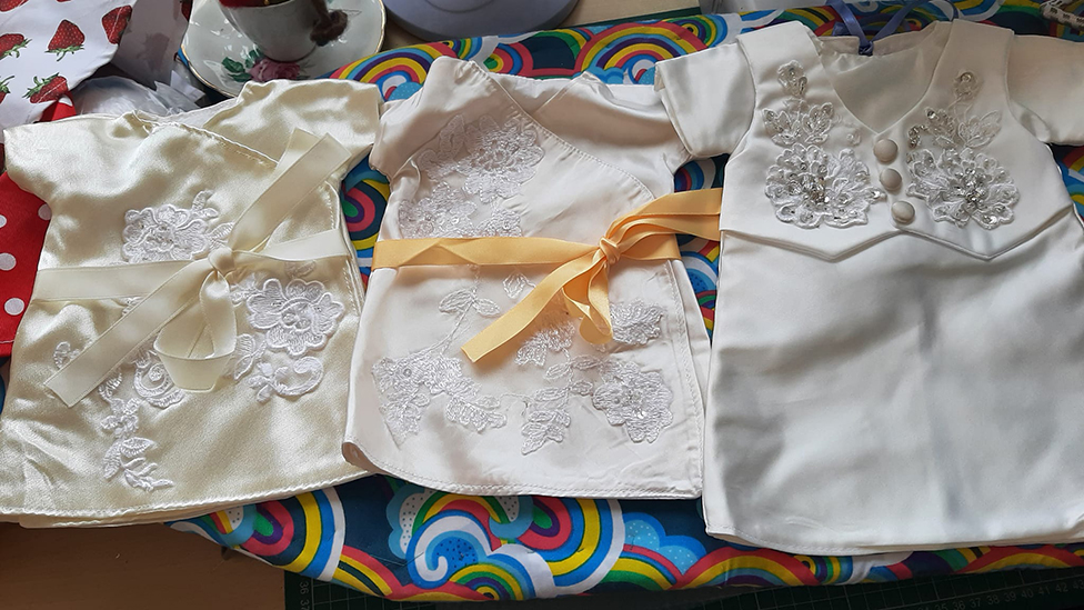 Mum who spent 2 weeks with her dead baby makes angel dresses for stillborn  tots  Mirror Online