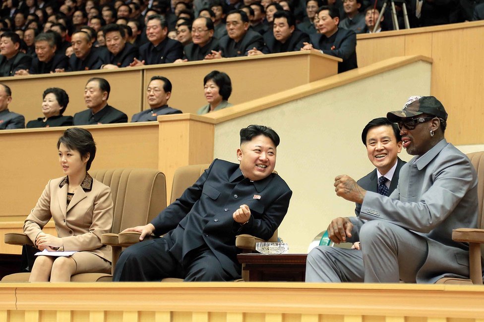 Kim Jong-un con Dennis Rodman.