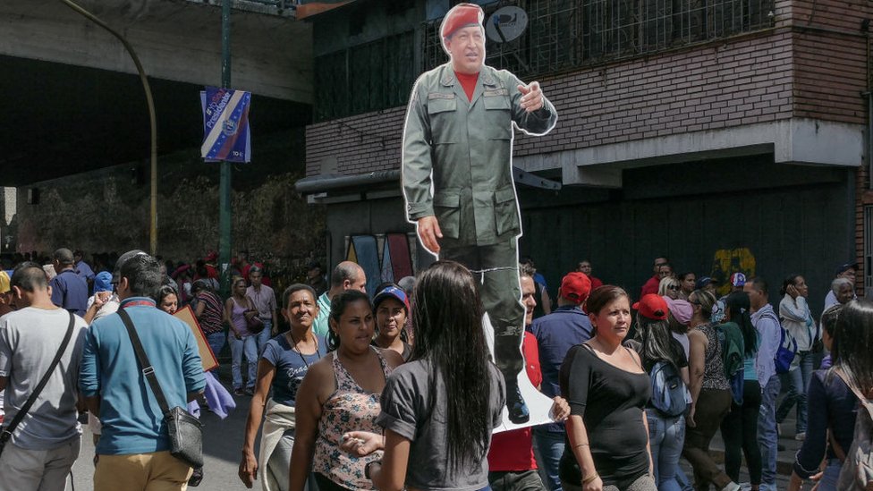 Maduro se presentó como continuador de la obra de Chávez.