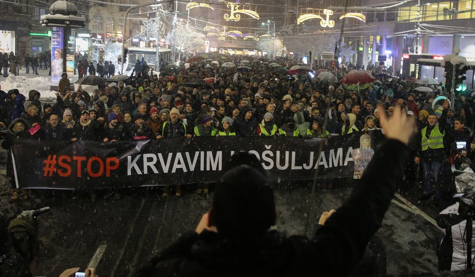 Demonstraciя v Belgrade