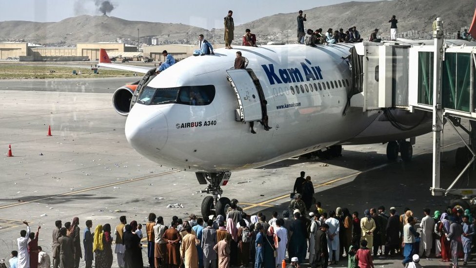 suasana di bandara kabul