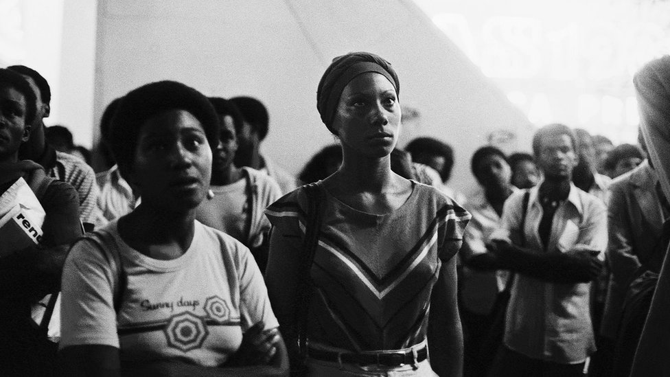Mulheres no primeiro ato público do MNU, julho de 1978