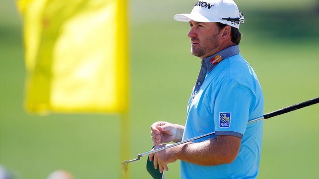 Graeme McDowell during a practice round at Augusta