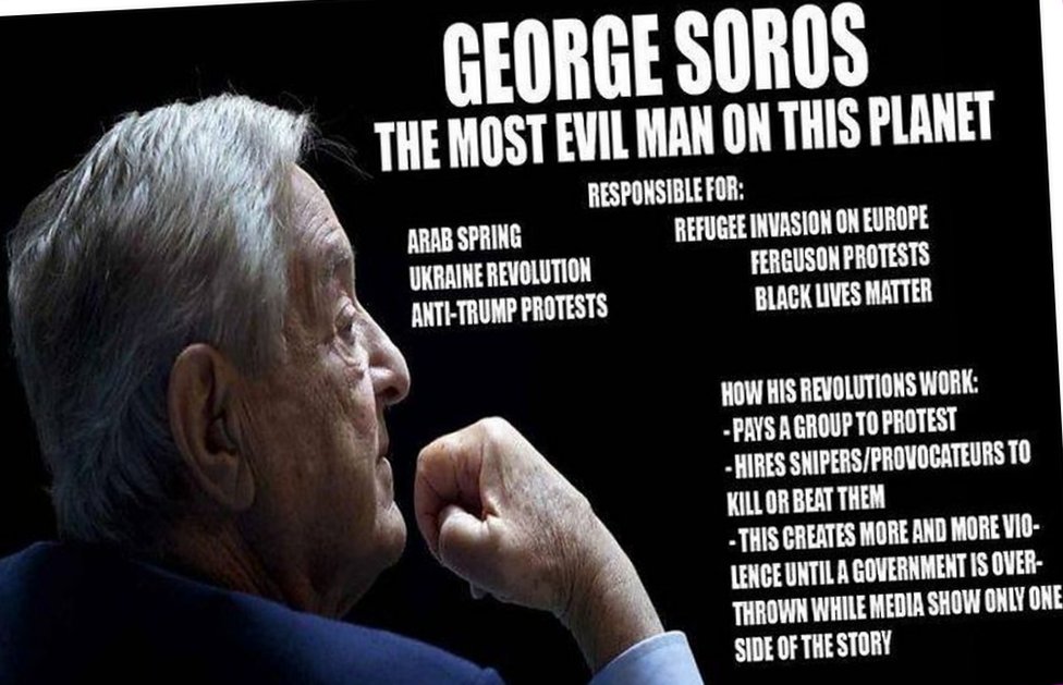 Fake Soros scares bid to draw US voters ahead of mid-terms - BBC News