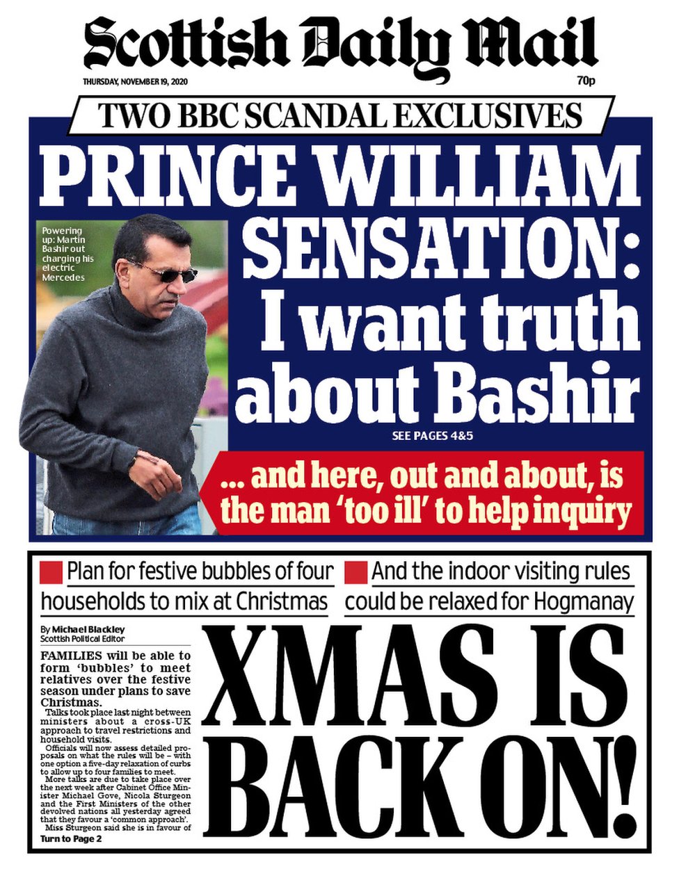 Scotland's papers Hopes for Christmas but questions over Covid plan