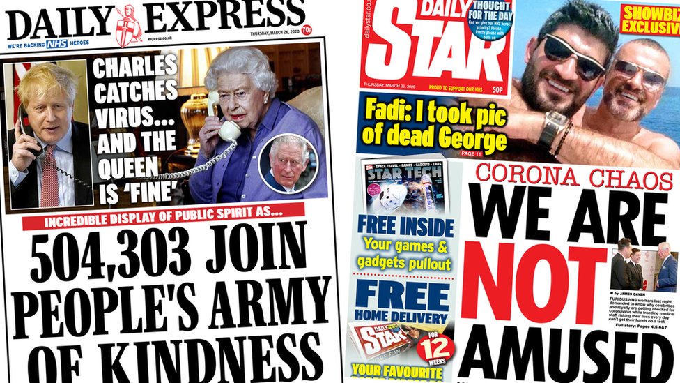 Первые страницы Daily Express и Daily Star