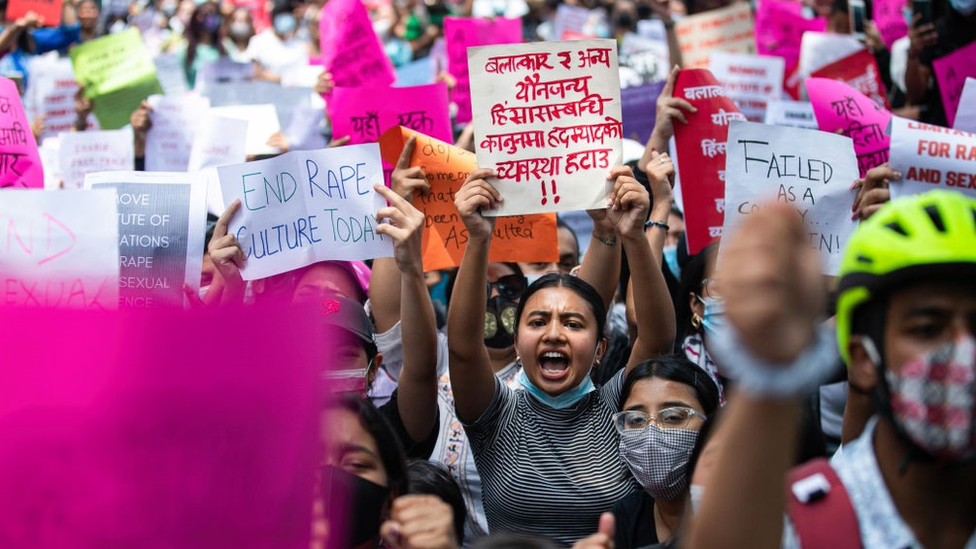 尼泊爾女性抗議