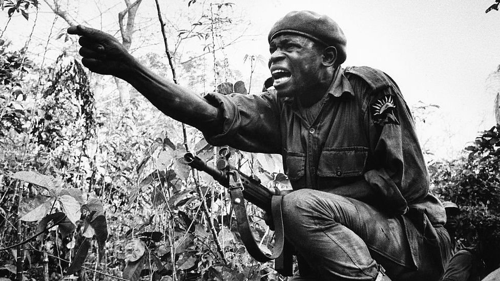 A soldier during the Nigerian Civil War