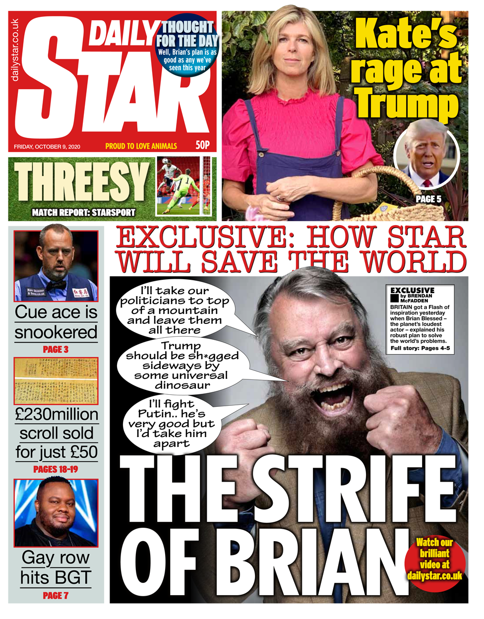 Daily Star front page