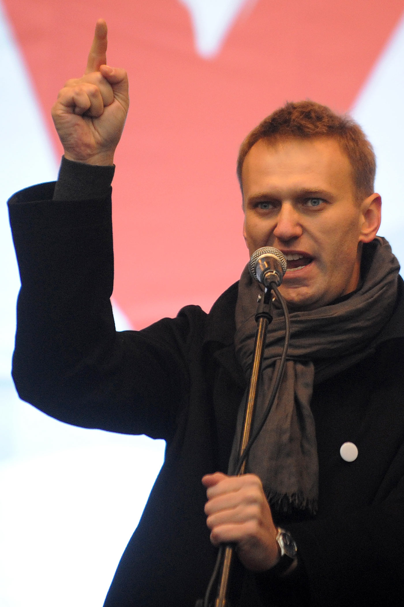 Alexei Navalny speaks during a rally against the December 4 parliament elections in Moscow - 24 December 2011