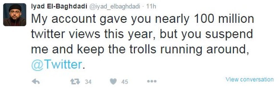 Твит Ияда Эль-Багдади