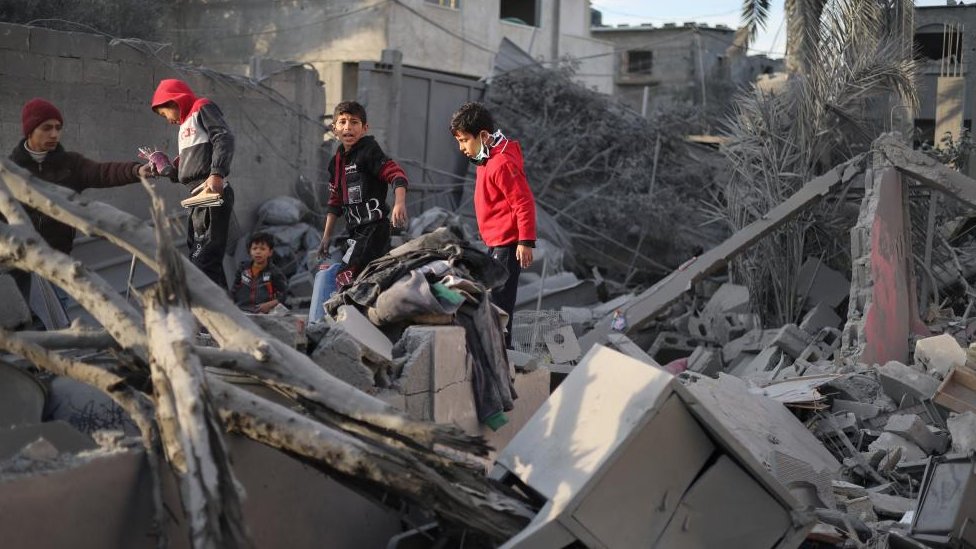 Aftermath of Israeli strike in Gaza
