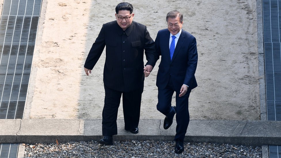 Kim Jong Un y Moon Jae-in