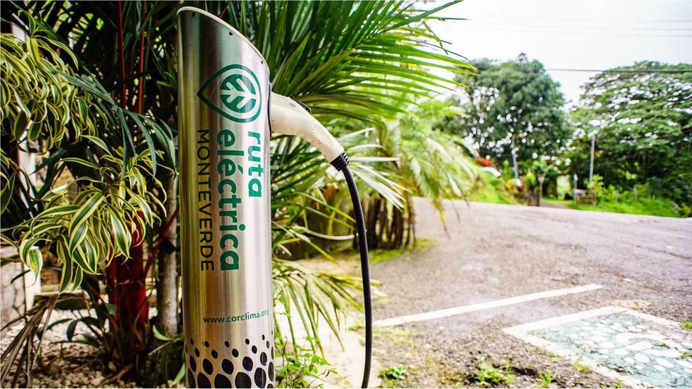 A charging point in the Monteverde Electric Network