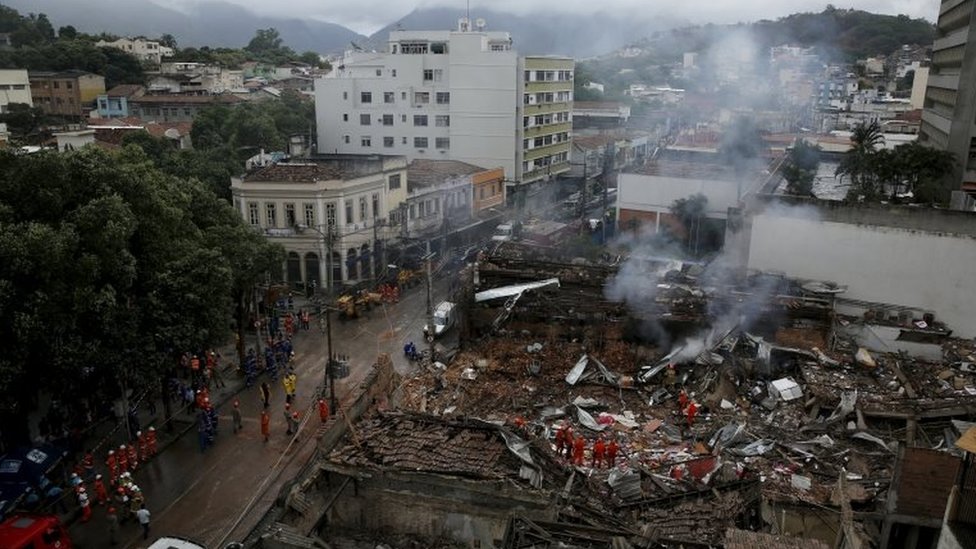 Rio de Janeiro buildings destroyed by suspected gas blast BBC News