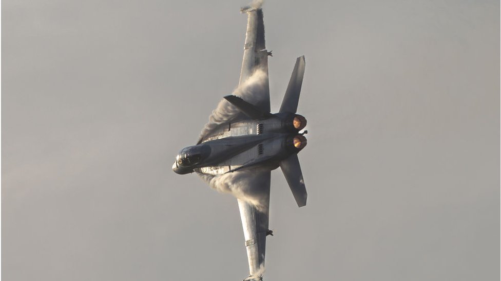 Royal Australian Air Force F-18 fighter aircraft