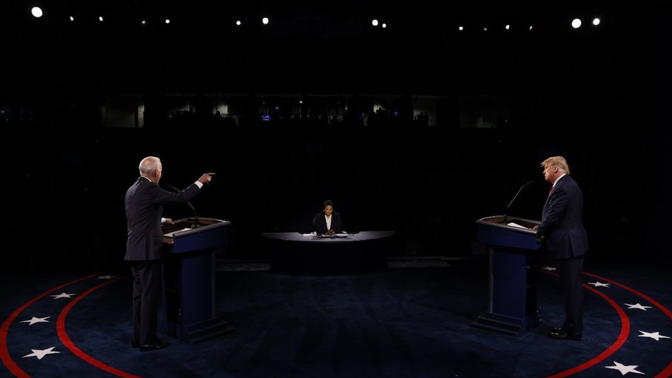 Дональд Трамп и Джо Байден на финальных дебатах